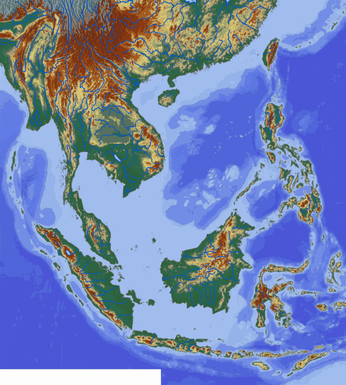 File South East Asia Topographic Map Svg Wikimedia Commons