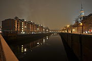 Speicherstadt von der Kornhausbrücke aus.