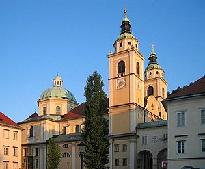 St. Nicholas cathedral in Ljubljana