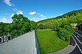 Blick von der höchsten Stelle des Karlssteg in den Stadtgarten