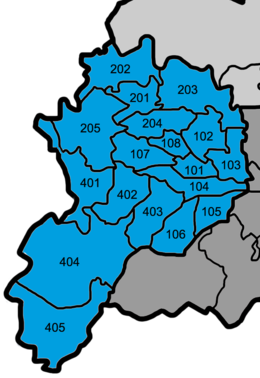 División en distritos