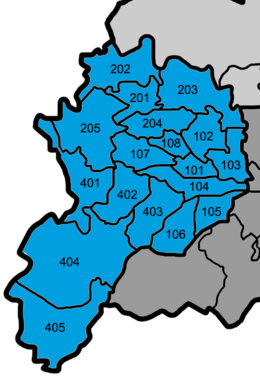 Einteilung in Stadtteile