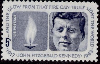 1964 5-cent U.S. postal stamp depicting the Eternal Flame.