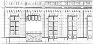 Arnhem railway station, main facade, detail. 1865–1867.