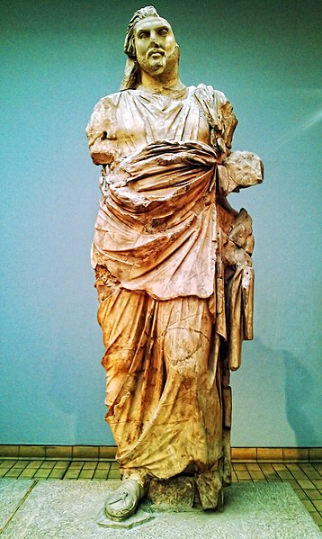 File:Statue of a Man from the Mausoleum, Usually Identified as Maussollos. Marble, about 350 BC - British Museum.jpg