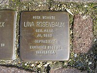 Stolperstein Lina Rosenbaum, 1, Pferdemarkt 8, Frankenberg, Landkreis Waldeck-Frankenberg.jpg