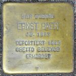 Stolperstein Querstraße 32, Eisenach-Ernst Baer-CTH.JPG