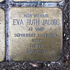Stolperstein für Eva Ruth Jacobs in Hannover