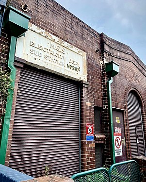 Electricity Substation No. 267 at 19 Ross St, Forest Lodge, NSW, Australia.