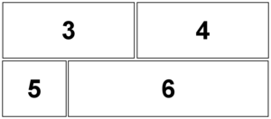 Søndag tegneseriepanel layout, designet for å fylle en tredjedel av en avis side.