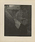 Svartedauden framstilt som en gammel kone med sopelime og rive i Th. Kittelsens Svartedauen første gang utgitt i 1900