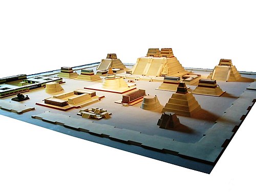 Model of the temple district of Tenochtitlan at the National Museum of Anthropology