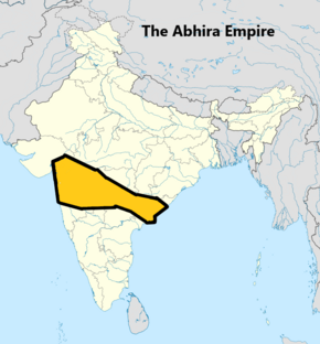 The Abhiras at their maximum extent under Abhira Vashishthiputra Vasusena[citation needed]