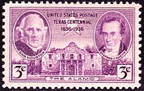 Texas independence
1936 issue The Alamo 1936 Issue-3c.jpg