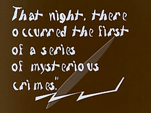 The Cabinet of Dr. Caligari (1920) used stylised intertitles The Cabinet of Dr. Caligari intertitle.png