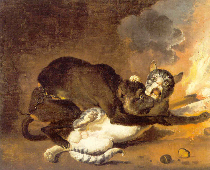 File:The Monkey and the Cat by Abraham Hondius.jpg