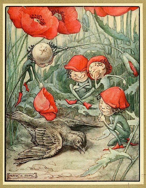 The Red Corn-Poppies laugh at the Lark.