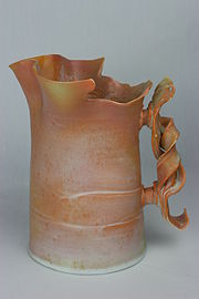 Thrown, Altered jug by Colin Pearson