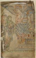 F. 13v, Women at the tomb