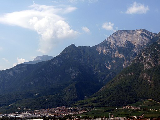 Trento-Ravina with Belvedere village below the Bondone