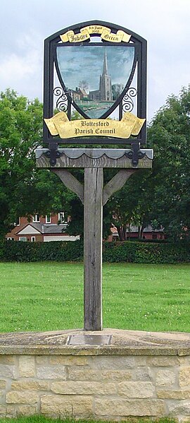 Village sign in Bottesford