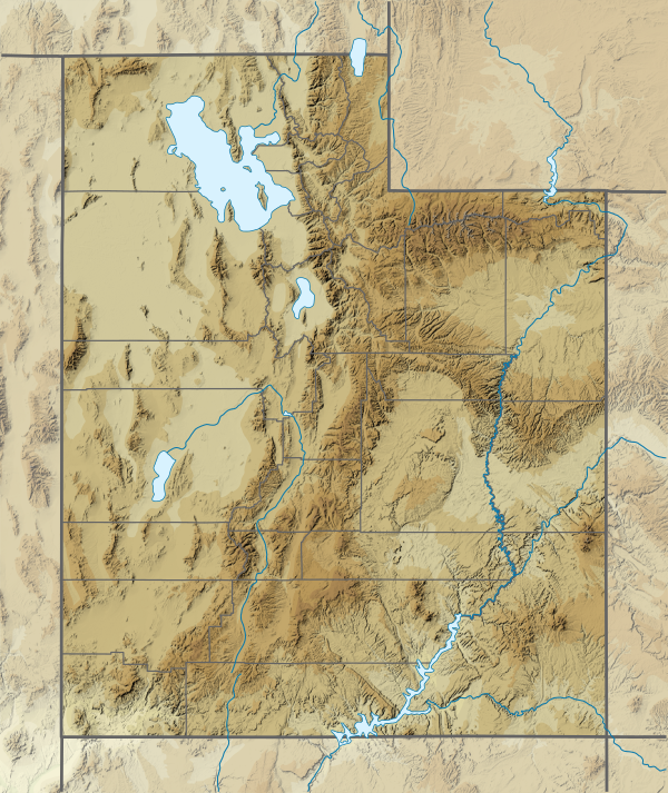 USA Utah relief location map.svg