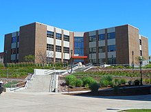 The George D. Aiken Center houses the Rubenstein School of Environment & Natural Resources. UVM AikenCenterNorth 20150702.jpg