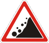 Danger of falling rocks