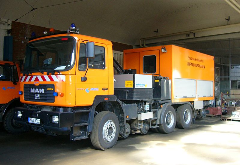 veicoli escavatori e macchine per lavori di costruzione riparazione e servizi ferroviari 800px-Unfallhilfsfahrzeug.Strab.MVG