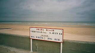 Setores "Dog White" e "Dog Red" na Praia de Omaha, em Vierville-sur-Mer