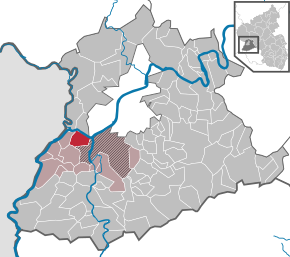 Poziția ortsgemeinde Wasserliesch pe harta districtului Trier-Saarburg