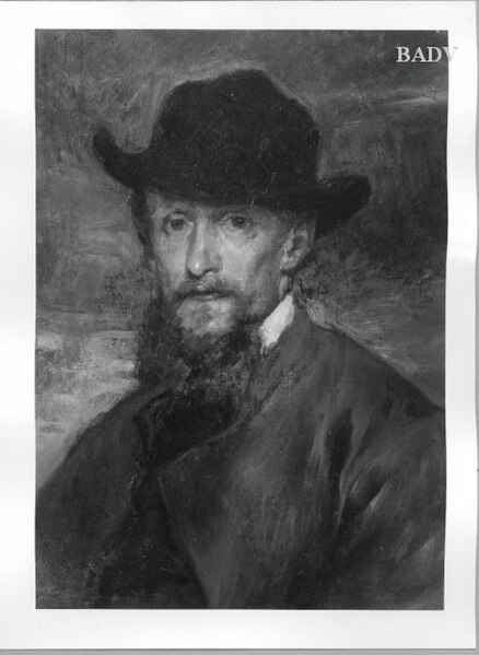 File:Wilhelm von Diez (1839-1907) - Männliches Bildnis mit Hut, Maler Reinherz - 2568 - Führermuseum.jpg
