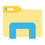 File Explorer icon in Windows 10 RTM to version 1903. Windows 10 File Explorer icon.png