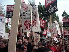 Image 34Picket signs at the 2007 Writers Guild of America strike.