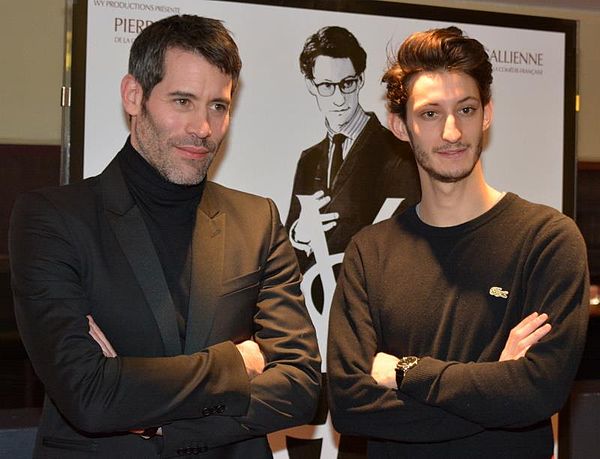Director Jalil Lespert and lead actor Pierre Niney at the film's premiere in Paris