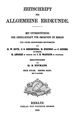Zeitschrift für allgemeine Erdkunde 1856 Titel.jpg