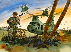 "22nd MAU Marines Land Just South of Pearls Airport–Grenada" (1984), by LtCol Michael Leahy, USMC.jpg