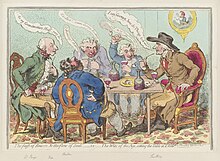 'The feast of reason, and the flow of soul,' - ie - the wits of the age, setting the table in a roar by James Gillray.jpg