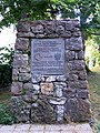 Memorial plaque commemorating the 150th anniversary of the settlement