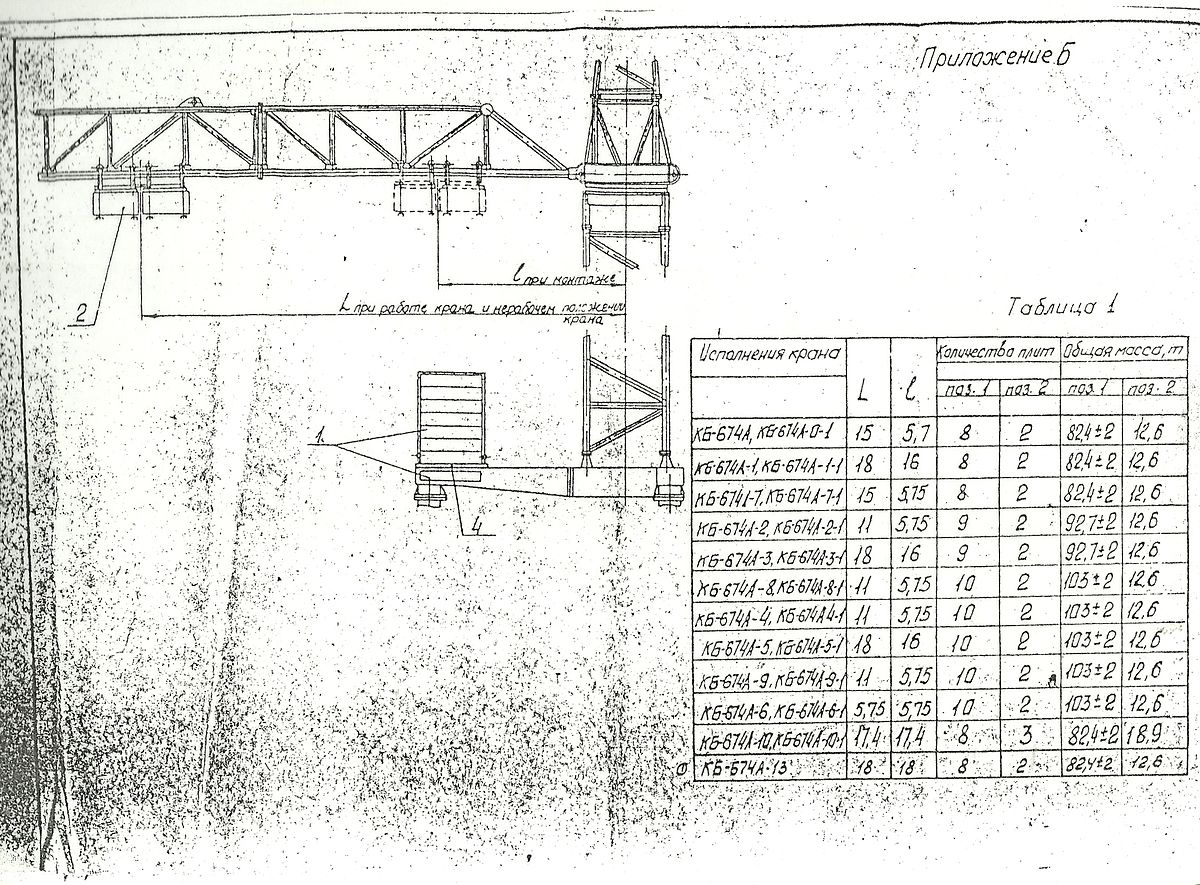 Кран кб 674 чертеж