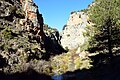 Vista general de la entrada a los Estrechos del Cañamar, Ruta de los Estrechos del Ebrón, en El Cuervo (Teruel).