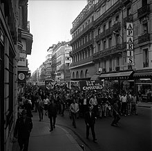 Photographie d'une manifestation en Mai 1968 en France