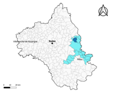 Saint-Saturnin-de-Lenne dans le canton de Tarn et Causses en 2020.