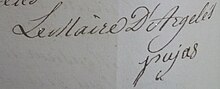 Signature of mayor Paul Pujas in 1815.