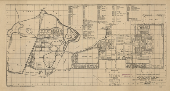 1924 map of the United States Naval Academy