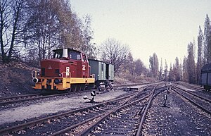 Locomotive 5 in Spandau OHE station (1986)