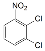 Structural formula of 1,2-dichloro-3-nitrobenzene