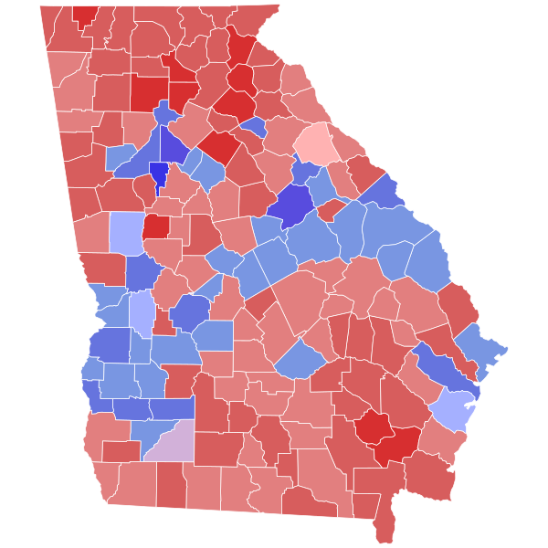 File:2008 United States Senate election in Georgia results map by county.svg