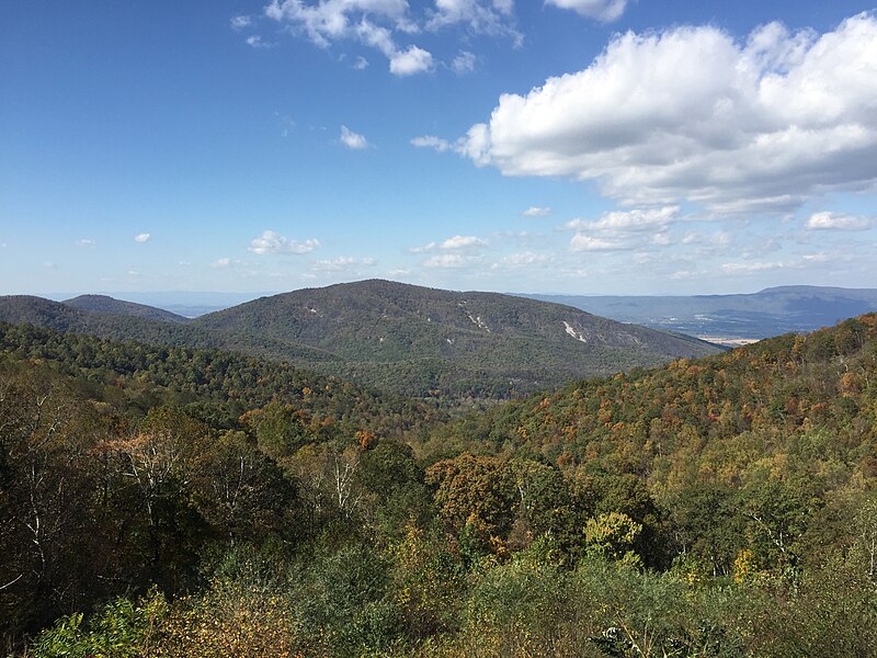 File:2016-10-24 12 54 19 View west-northwest from the Rocky Mount Overlook along Shenandoah National Park's Skyline Drive in Rockingham County, Virginia.jpg