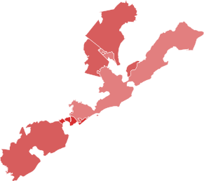 2016 South Carolina's 1st congressional district election results map by county.svg